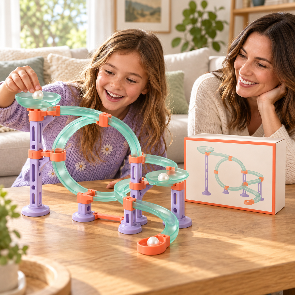 Pastel Marble Run Building Set – Endless Rolling Fun, Creative Adventures