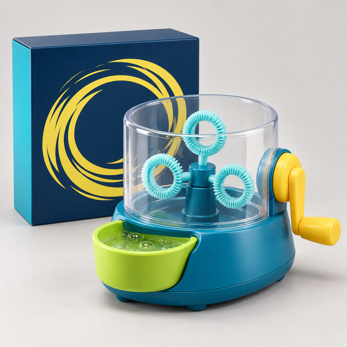 Hand-Crank Bubble Machine – Endless Bubble Fun, No Batteries Needed