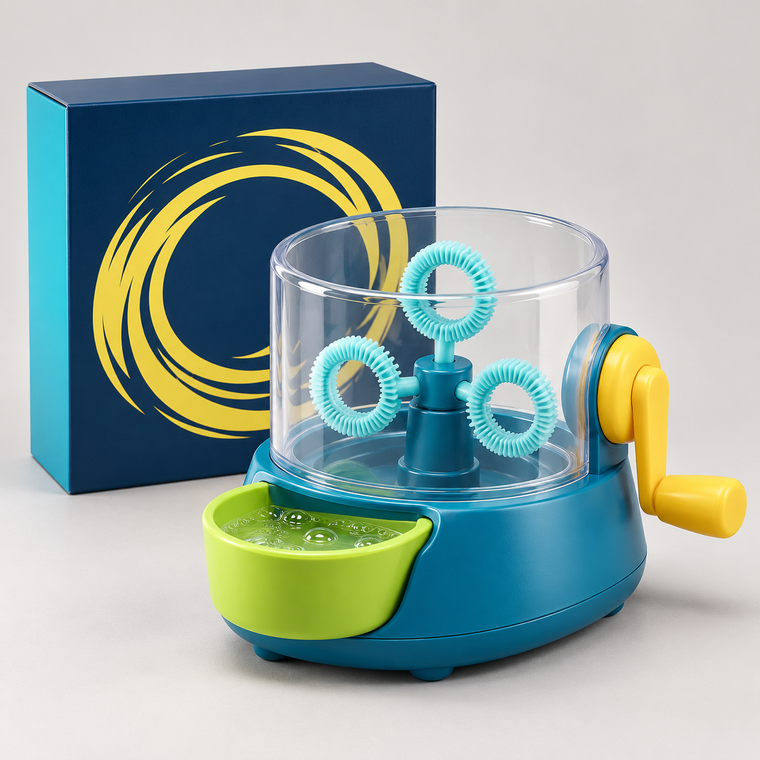 Hand-Crank Bubble Machine – Endless Bubble Fun, No Batteries Needed