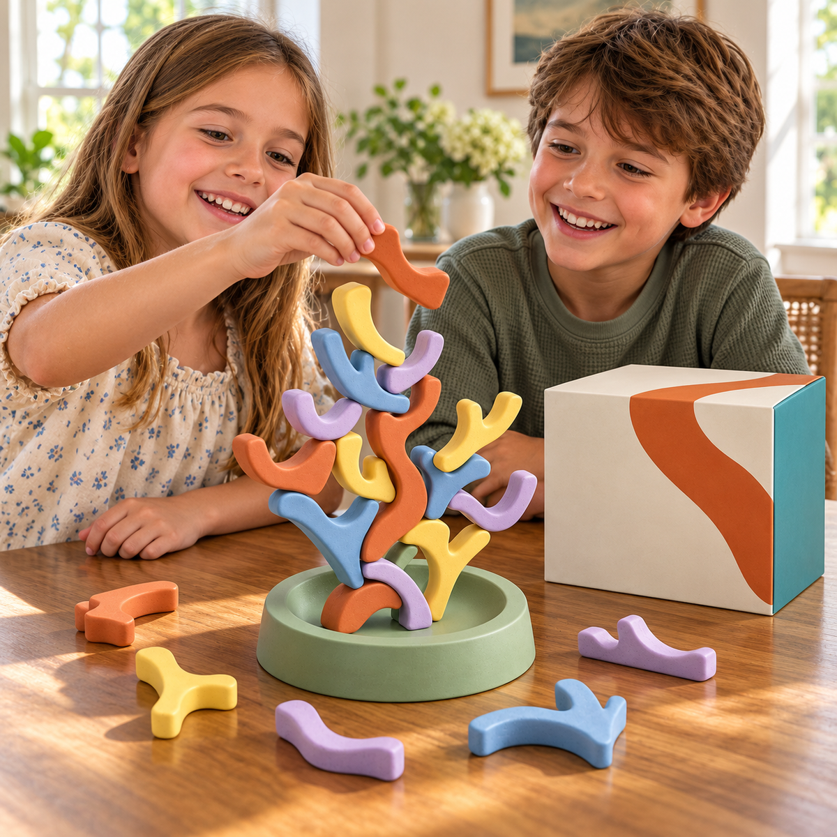 Rainbow Balance Stacking Toy – Stack, Balance & Build Endless Creativity