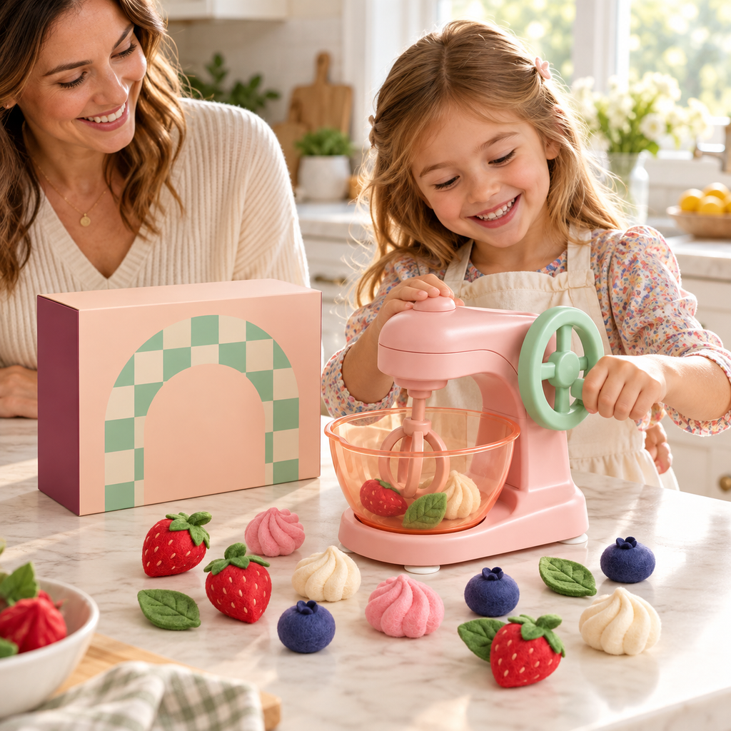 Kids' Pretend Play Stand Mixer – Mix, Create & Whip Up Sweet Imagination