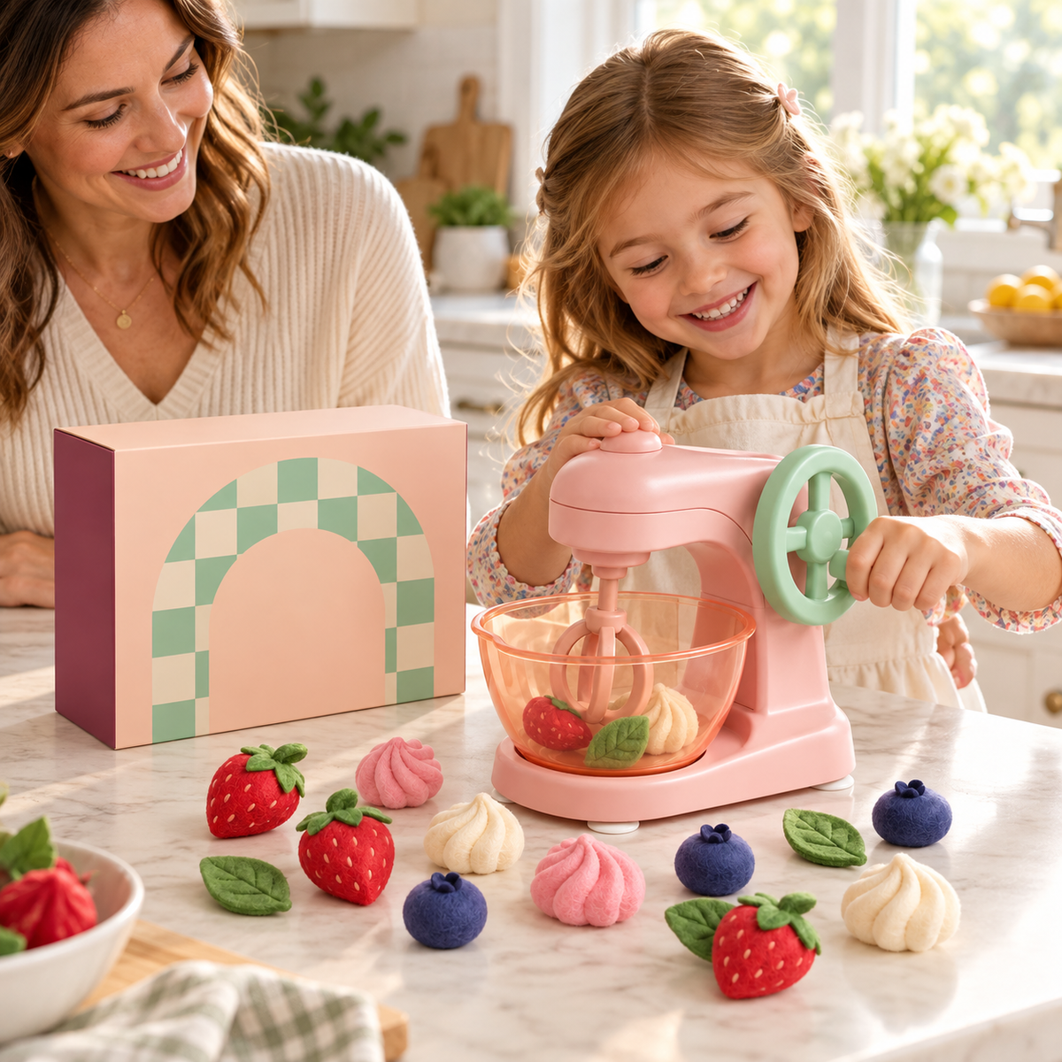 Kids' Pretend Play Stand Mixer – Mix, Create & Whip Up Sweet Imagination