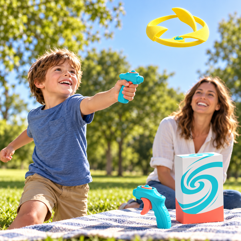 Flying Saucer Launcher Toy – Launch, Soar & Enjoy Endless Outdoor Adventures