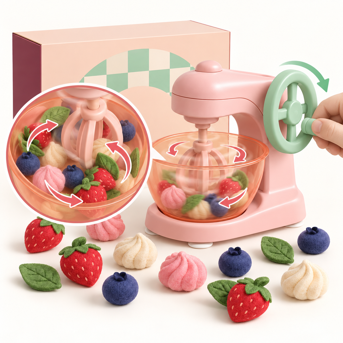 Kids' Pretend Play Stand Mixer – Mix, Create & Whip Up Sweet Imagination